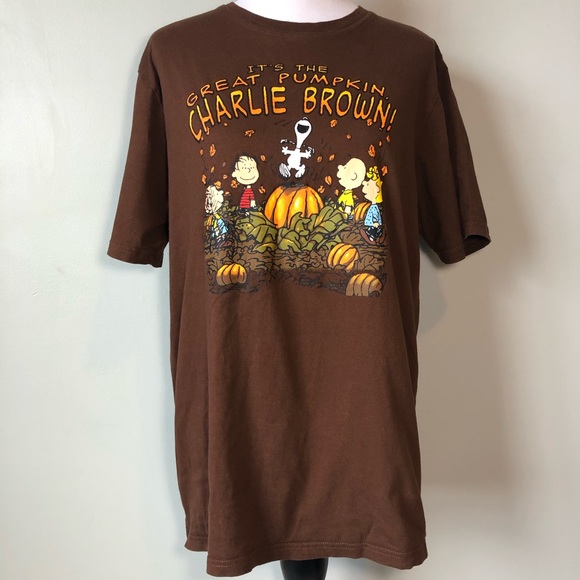 Pumpkin Charlie Brown Tshirt Lg 